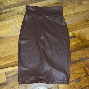 Spanx Faux Leather Pencil Skirt